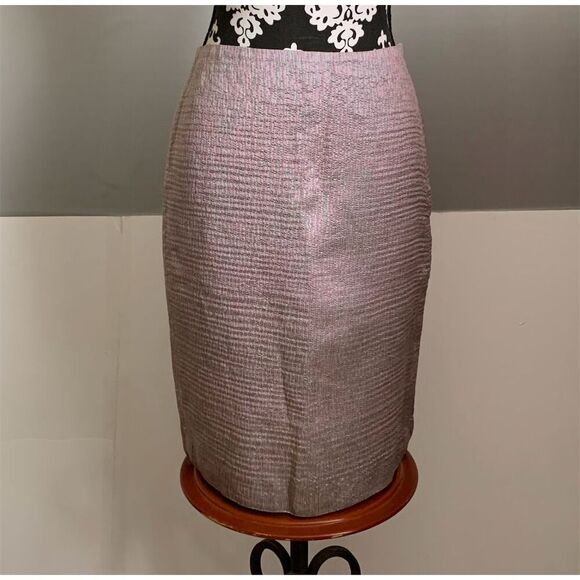 Dana Buchman Women's Metallic Pencil Skirt Size 4 Knee Length Formal - Picture 1 of 8